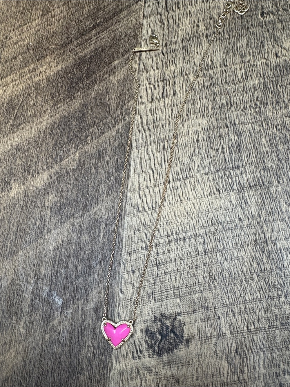 Kendra Scott Pink Heart Pendant Necklace